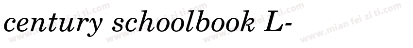 century schoolbook L字体转换